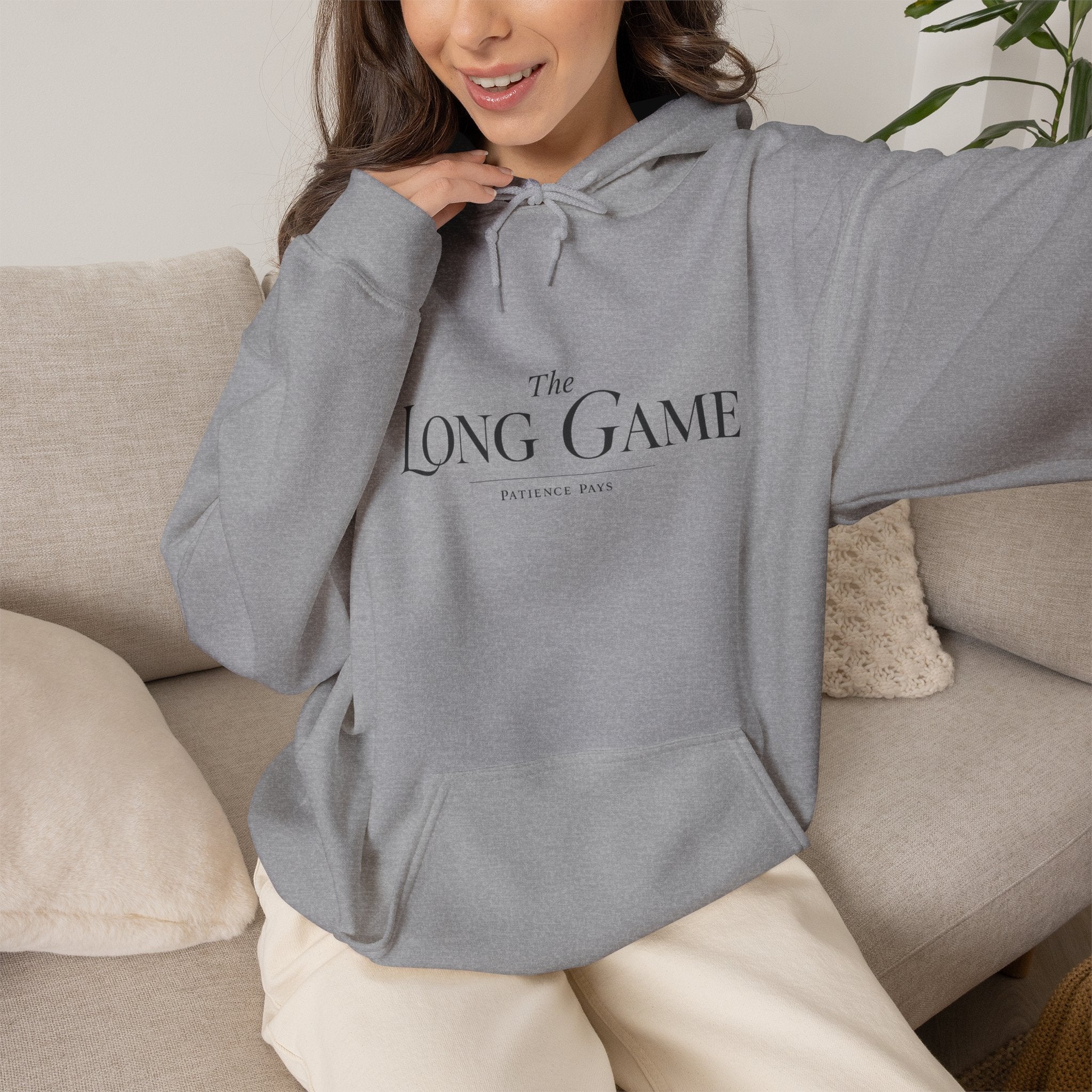 The Long Game Hoodie — Minimalist Motivational Pullover