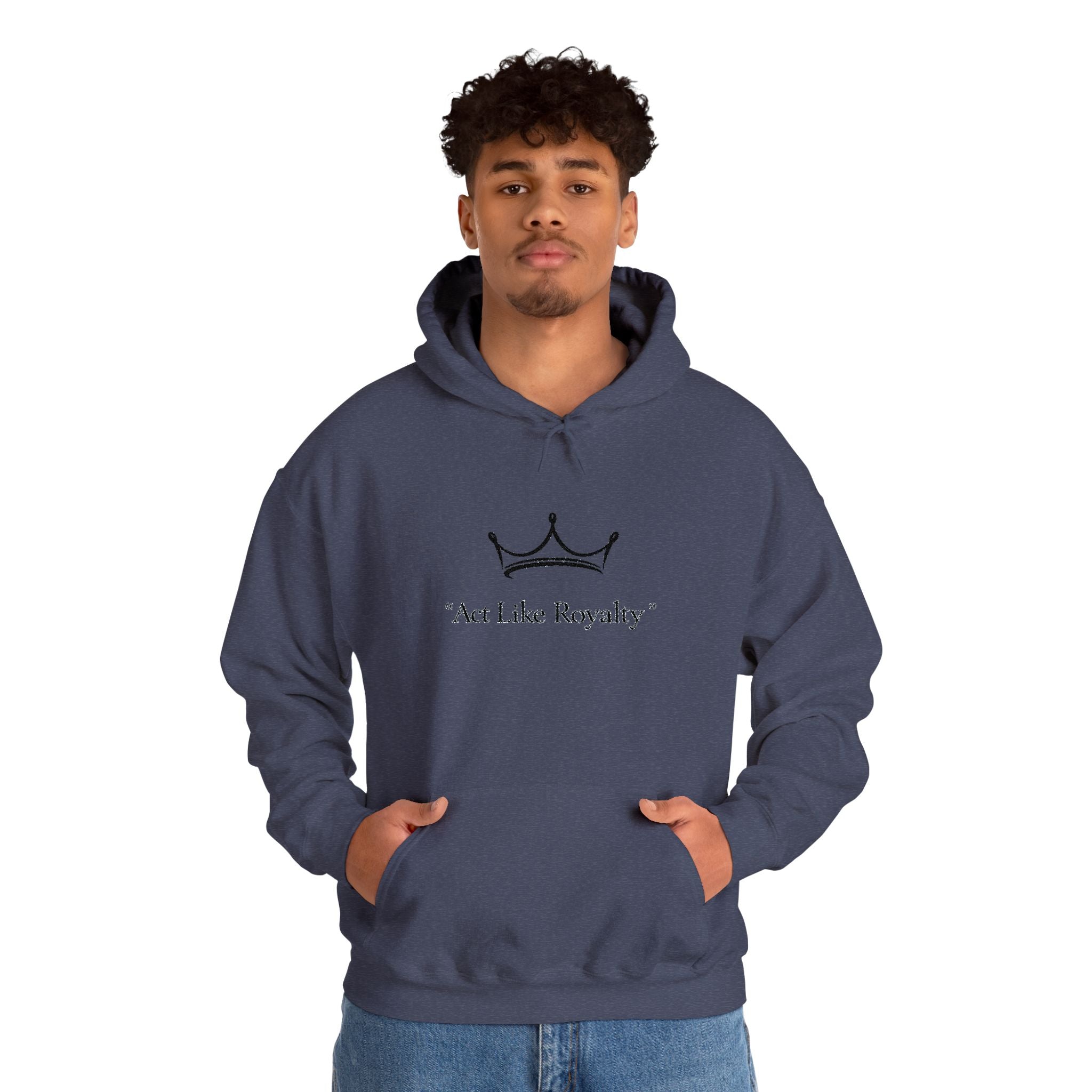 Act Like Royalty Hoodie — Minimal Crown Graphic Sweatshirt