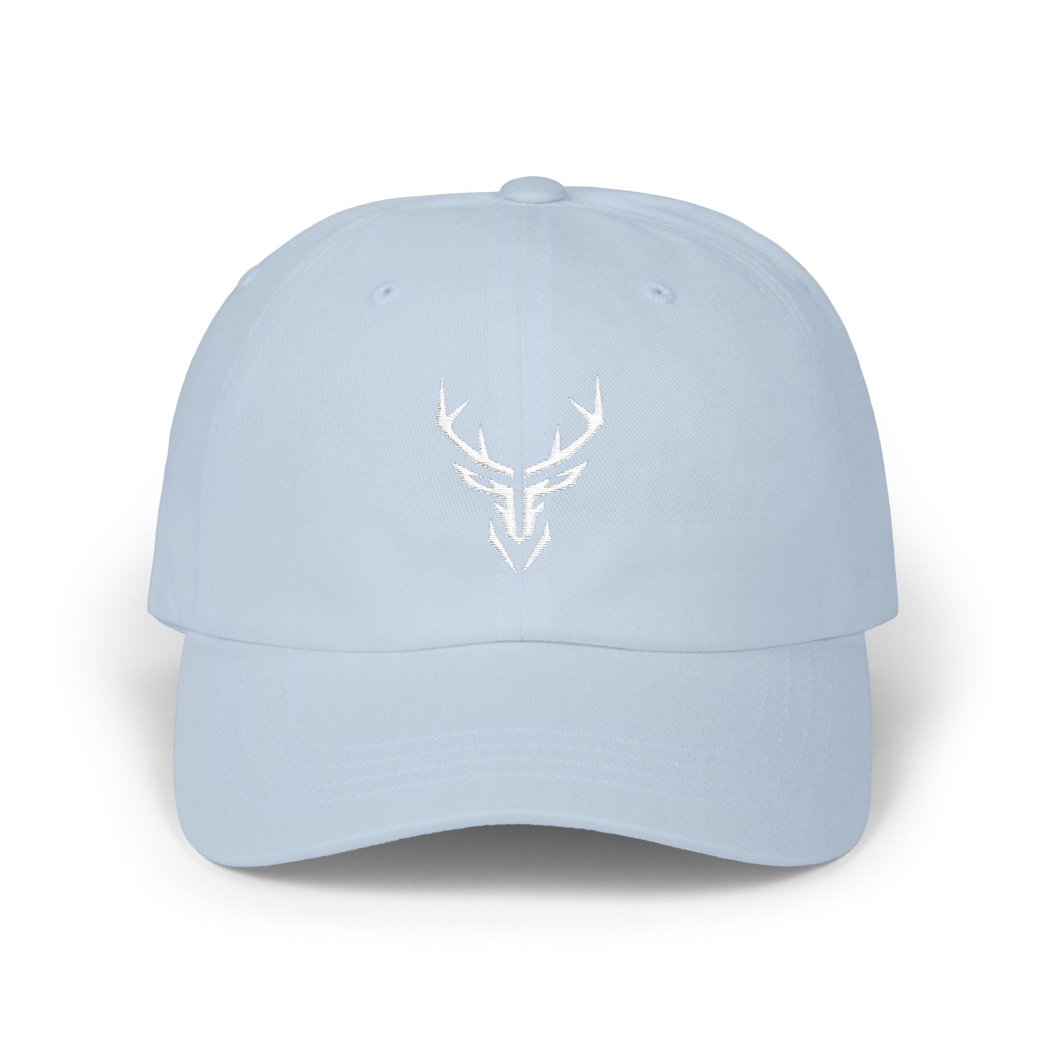 Deer Skull Dad Cap — Minimal Rustic Antler Baseball Hat