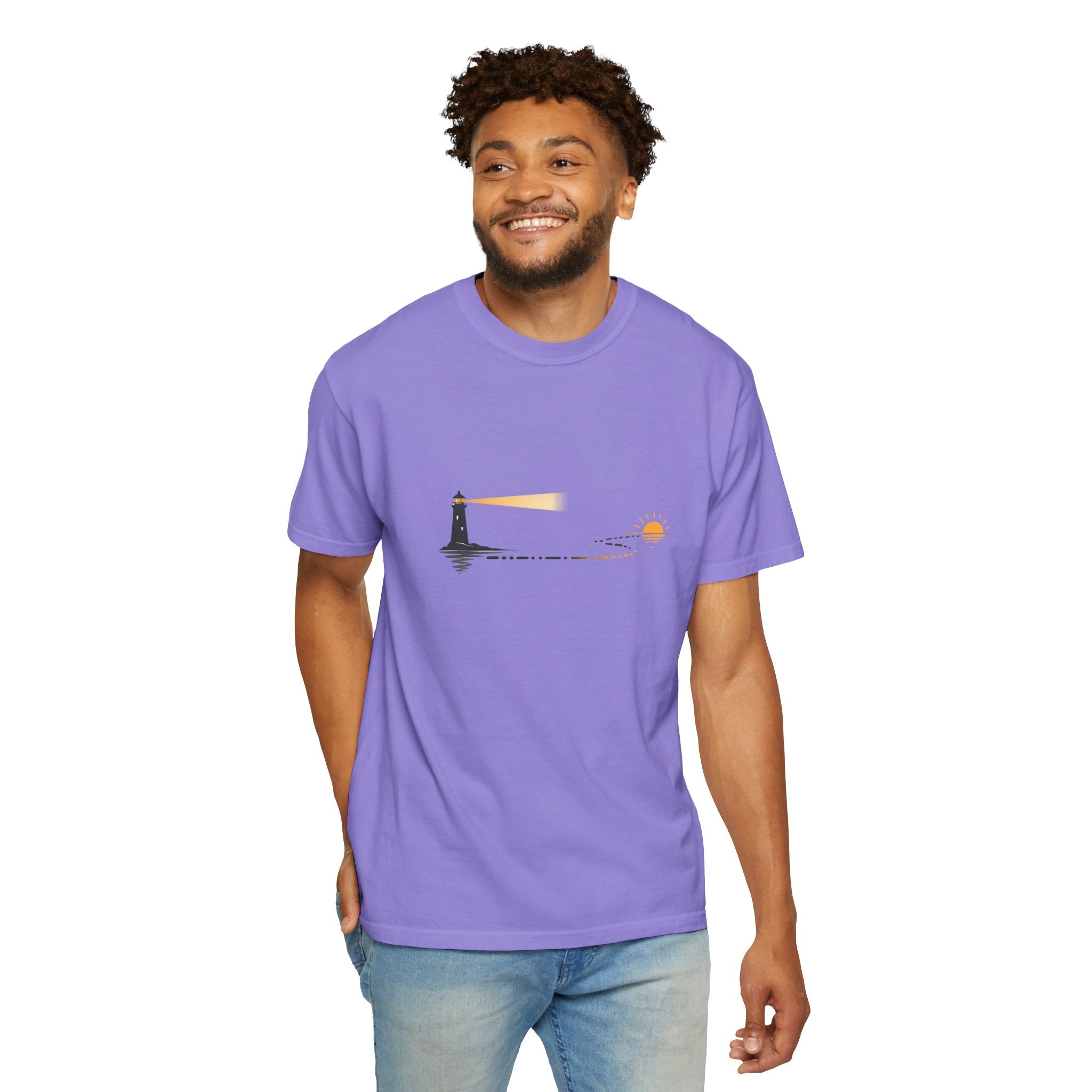 Lighthouse Sunset Graphic T-Shirt