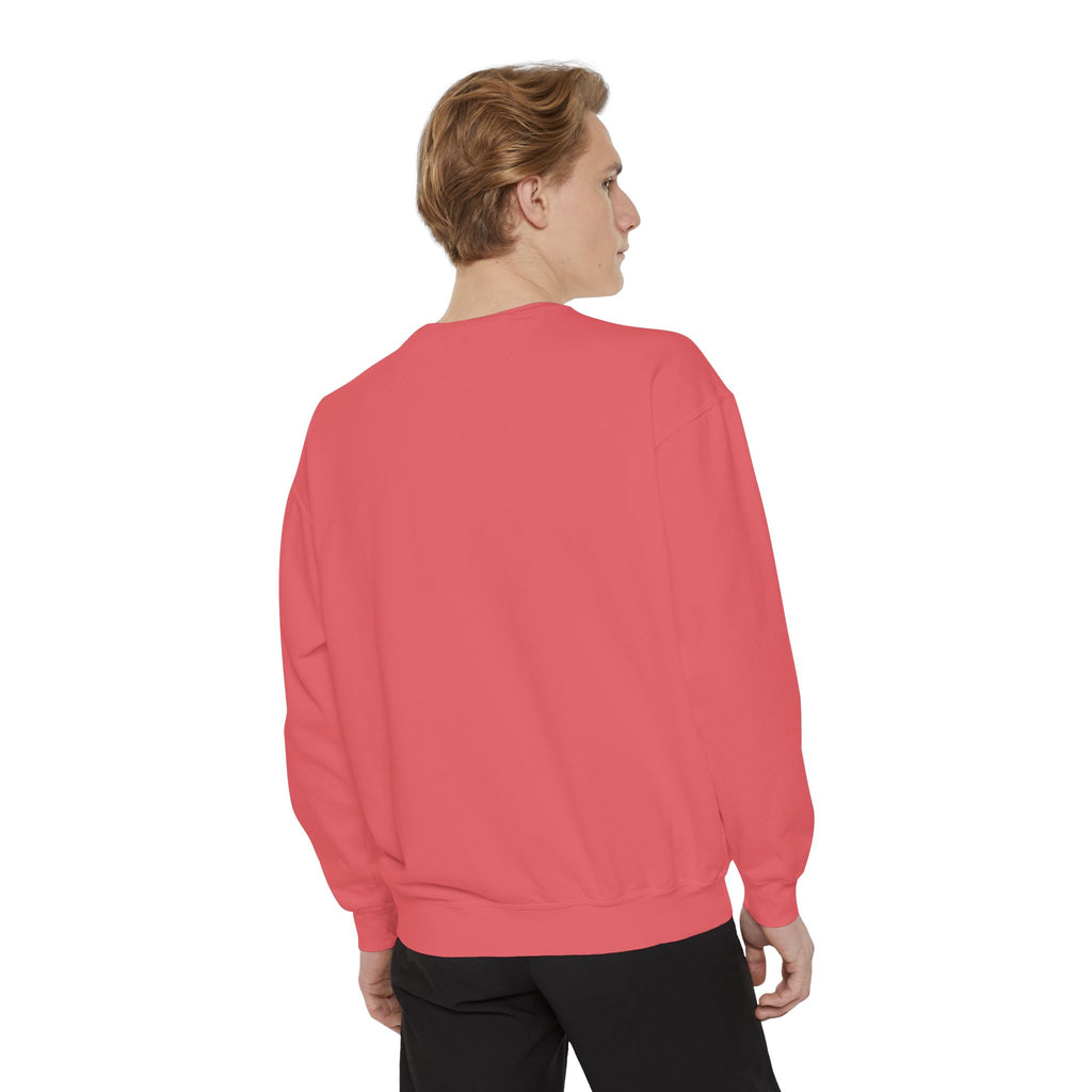 Minimalist Statue Crewneck Sweatshirt — "Love Over Fear" Graphic