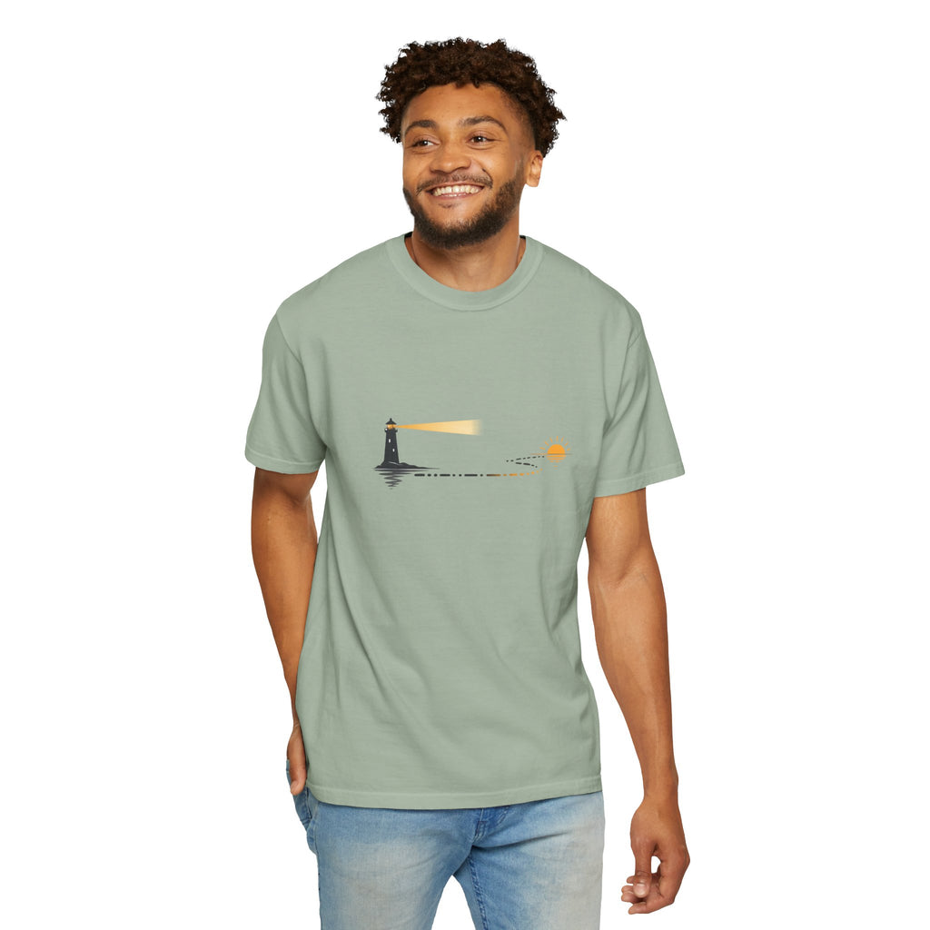 Lighthouse Sunset Graphic T-Shirt