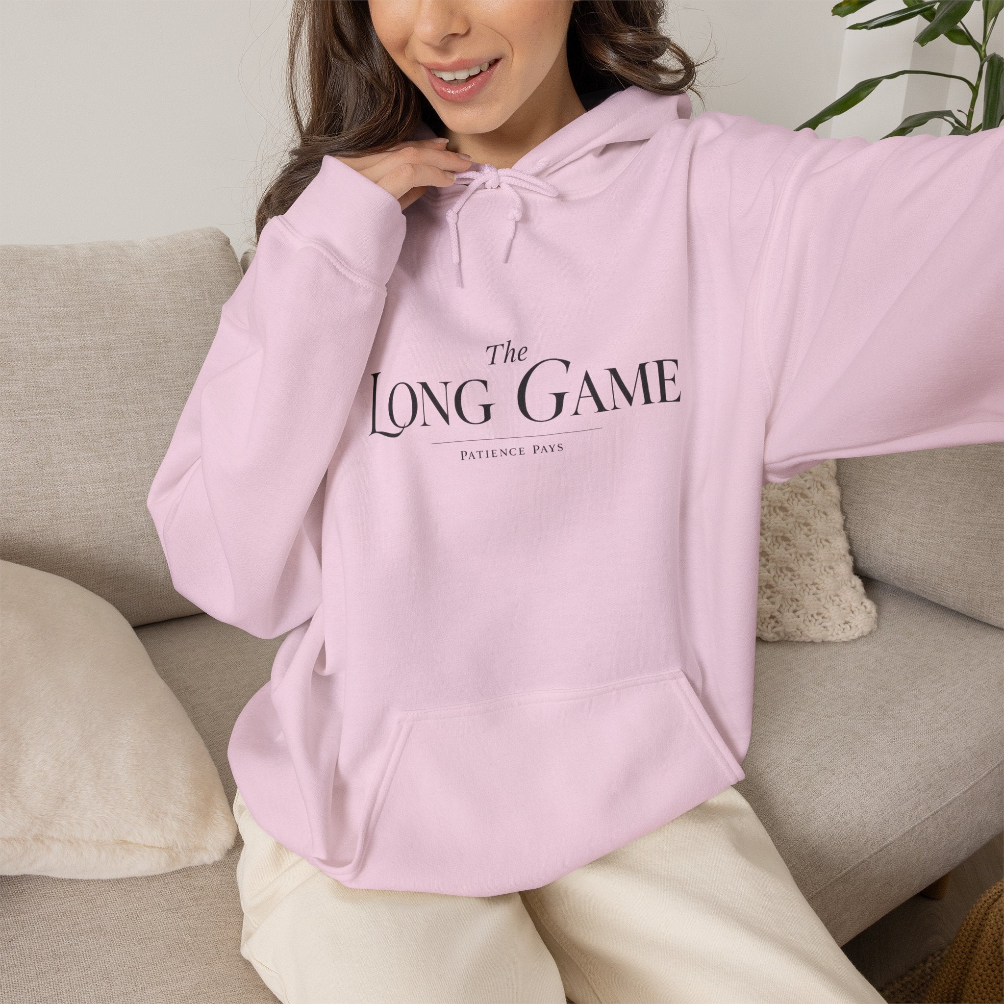 The Long Game Hoodie — Minimalist Motivational Pullover